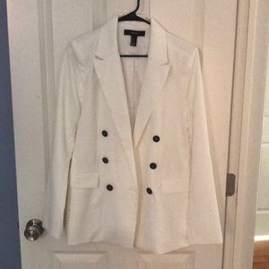 White double breasted blazer